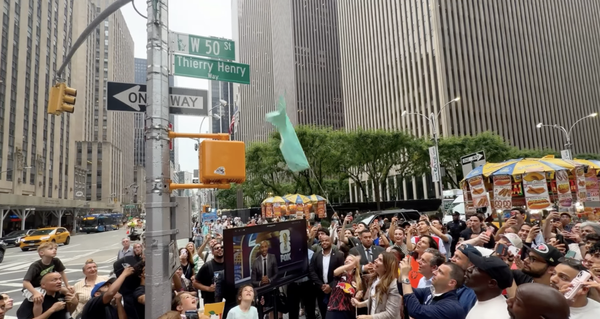 “Thierry Henry Way” Unveiled in New York City Ahead of the FIFA World Cup